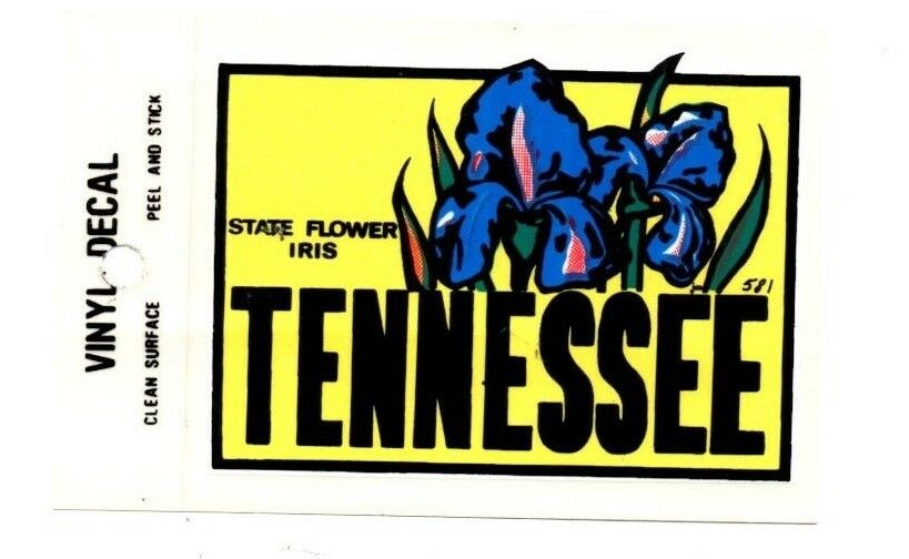 Lot Of 12 Tennessee State Flower Iris Luggage Decals Stickers - New - Free S&h