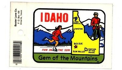 Lot Of 12 Idaho State Gem Souvenir Luggage Decals Stickers - New - Free S&h