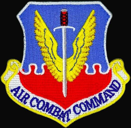 Authentic Air Force - Air Combat Command - Usaf Patch On Hook & Loop - Mint