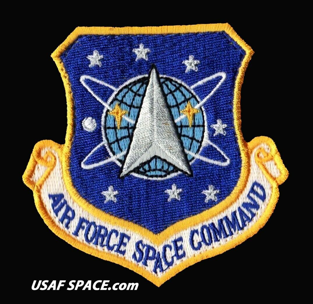 Authentic - Air Force Space Command - Usaf Patch On Hook & Loop Mint ****