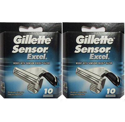 Gillette Sensor Excel Mens Refill Razor Blades, 20 Count