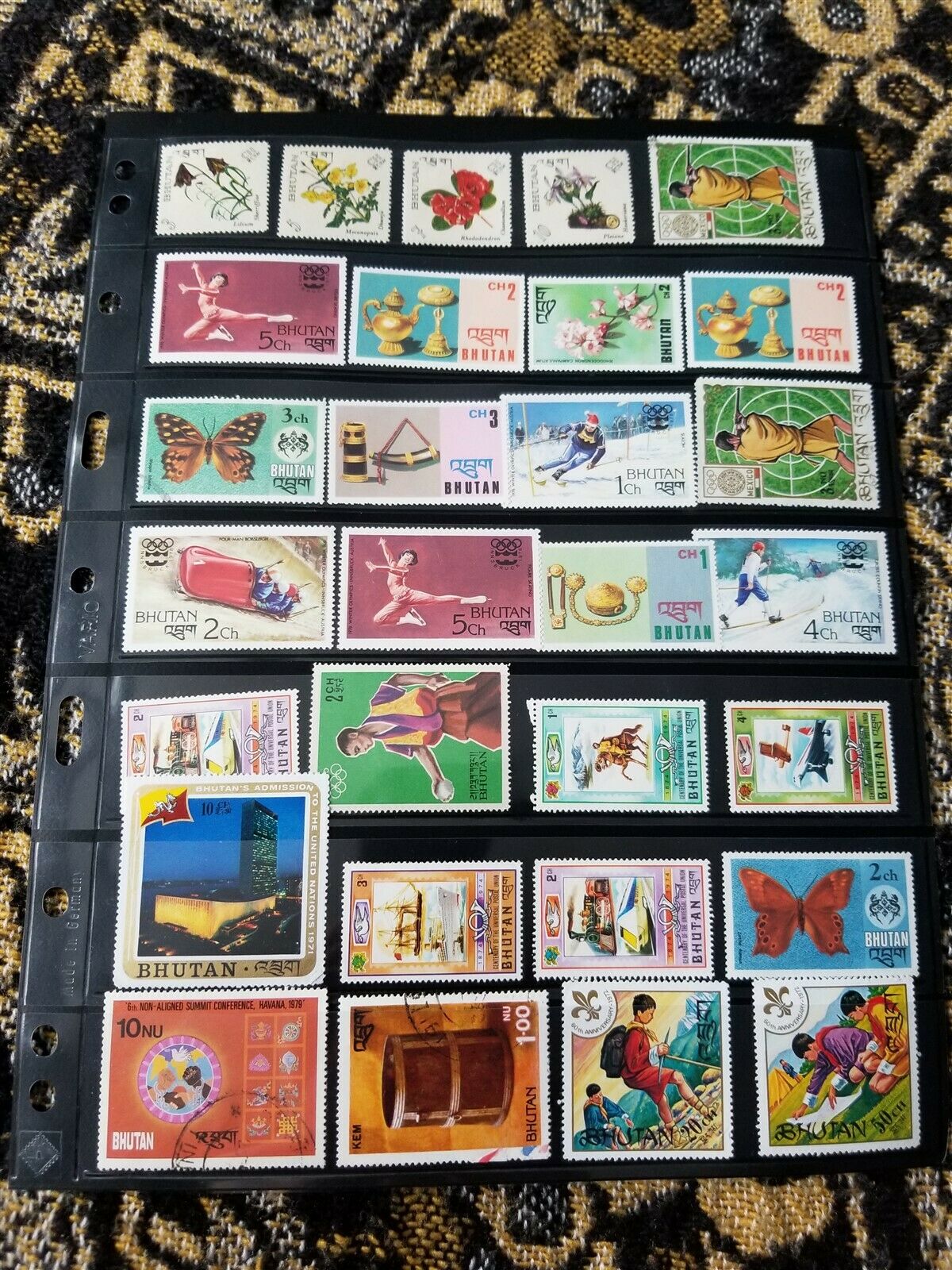 Bhutan Stamp Collection - Mixed Conditions - Topicals - 2 Scans - A110