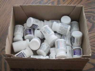 21 Empty Pill Bottles Small Bead Craft Medication Containers /see My Other Items