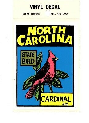 Lot Of 12 North Carolina State Bird Luggage Decals Stickers - New - Free S&h