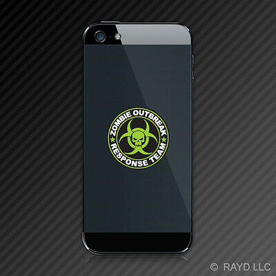 (2x) Zombie Outbreak Response Team Cell Phone Sticker Decal Apocalypse Mobile