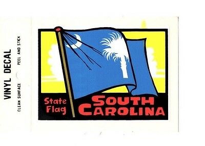 Lot Of 12 South Carolina Flag Souvenir Luggage Decals Stickers - New - Free S&h
