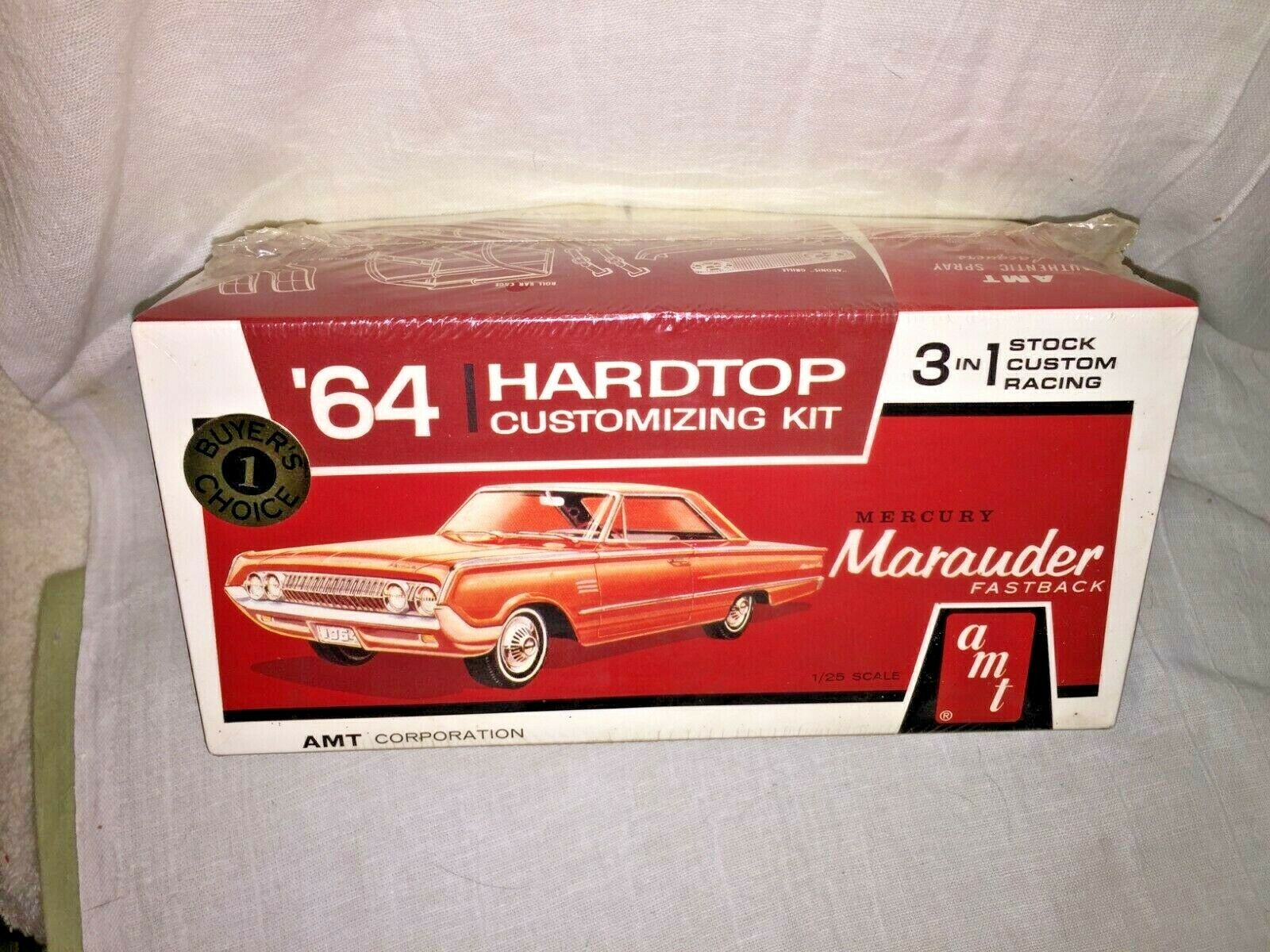 Amt 64 Mercury Marauder Fastback Hardtop, 3 In 1, Factory Sealed  Kit # 6022