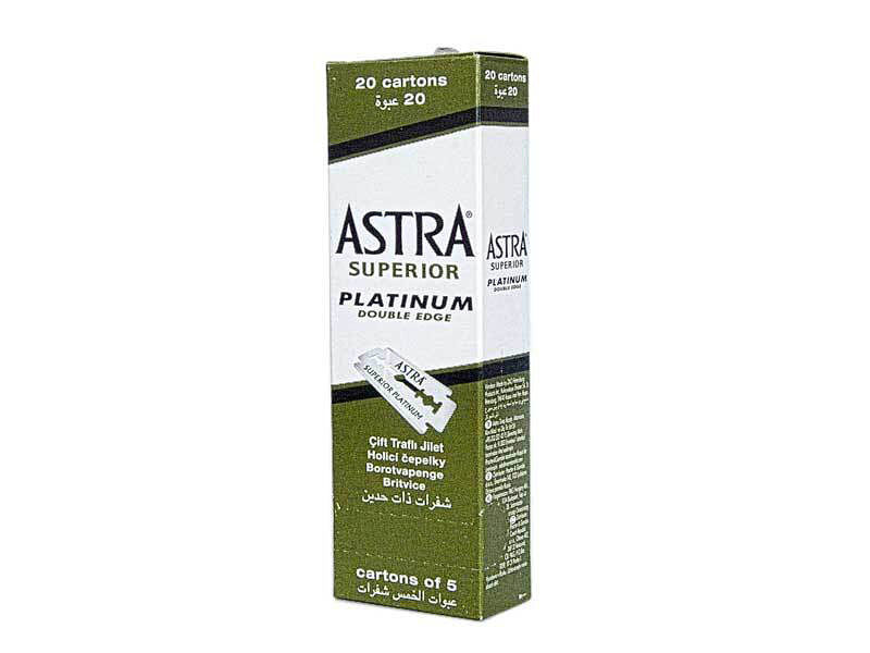 Astra Superior Platinum Double Edge Shaving Razor Blades 100 Pcs-made In Russia-