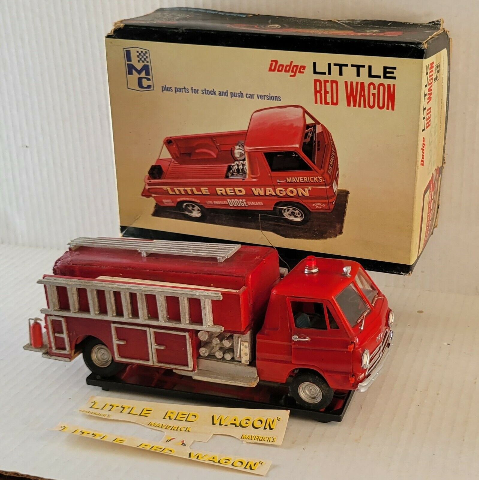 Vintage Imc Dodge Fire Engine Customized Little Red Wagon Truck Box Decals Toy