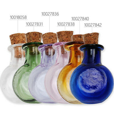 10pcs Small Glass Vials With Cork Glass Bottle Tiny Bottles,multicolor