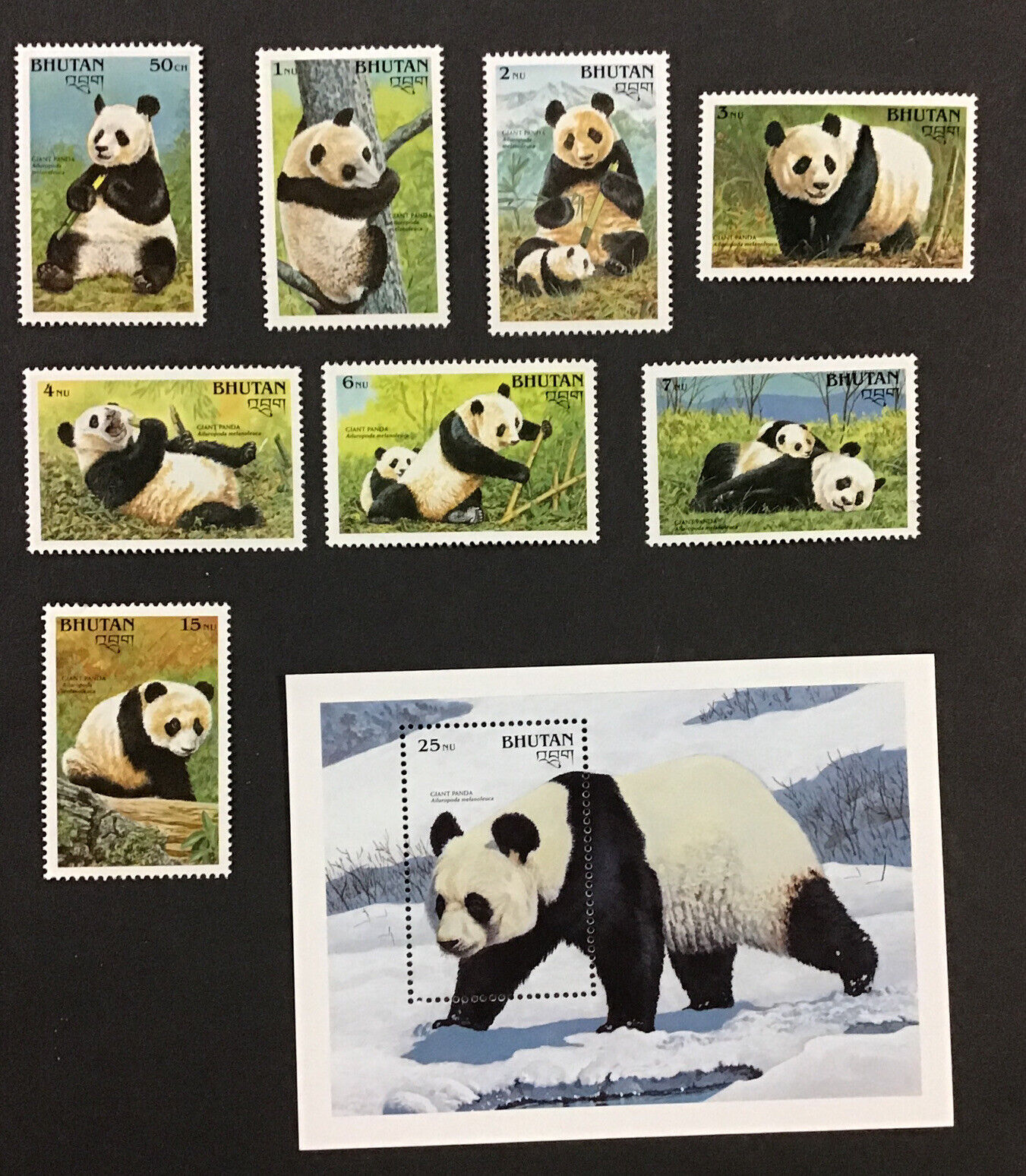 Bhutan 1990 Xf Mnh Sc#918-22, 924,925,927,936 Partial Set￼ Pandas