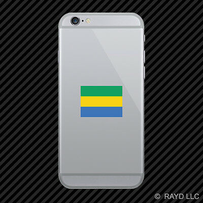 Gabonese Flag Cell Phone Sticker Mobile Gabon Gab Ga